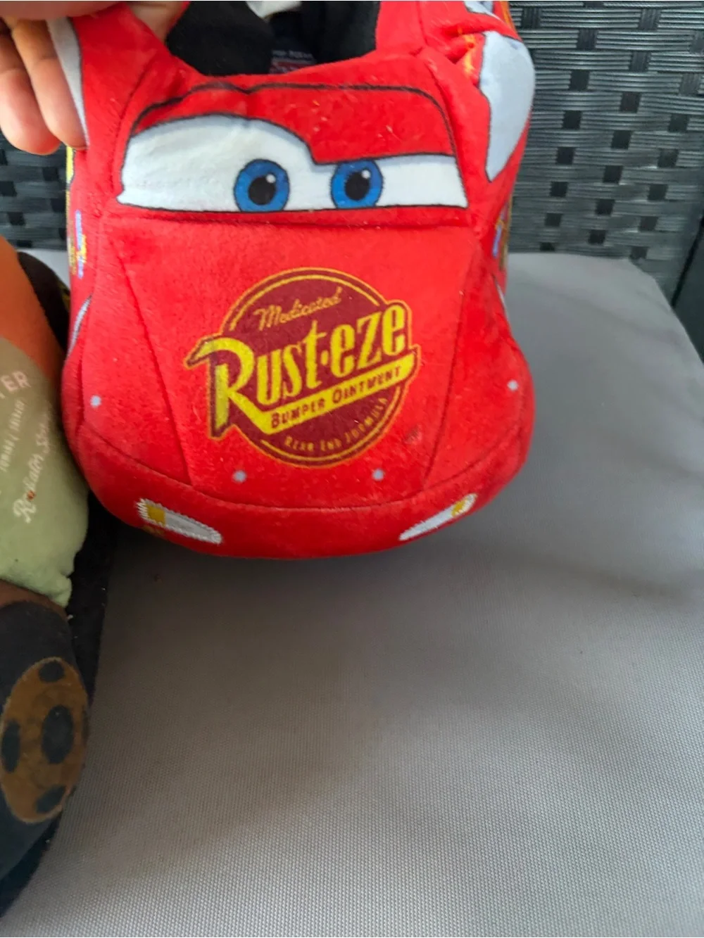 Cars Lightning McQueen & Mater Plush Kids Slippers - Red & Brown
